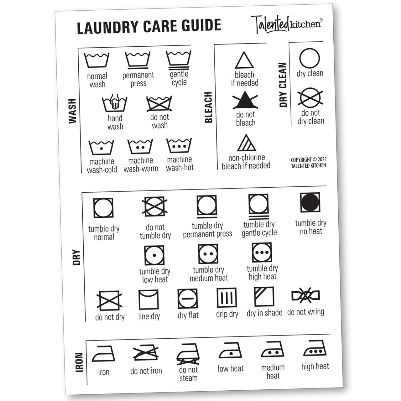 Laundry symbols hot sale sign